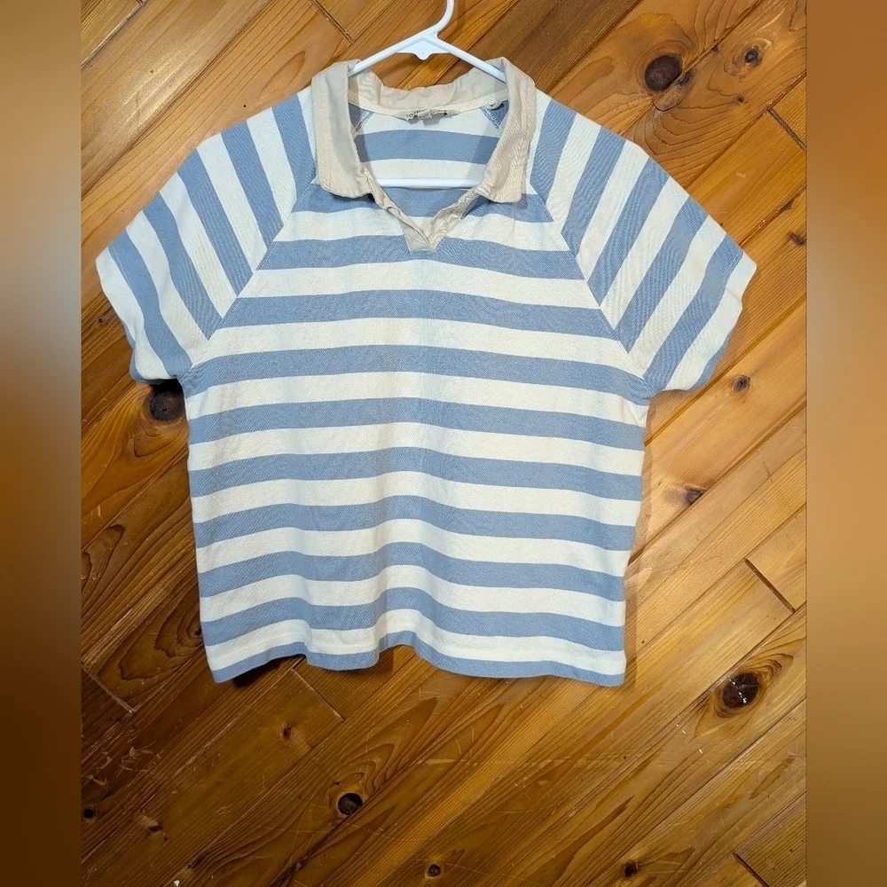 Toad&Co Sky Blue and White Striped Tee Size XS